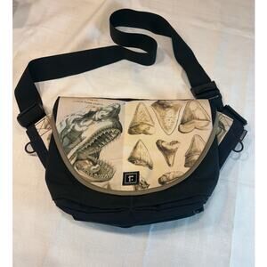 Vintage Rickshaw Messenger Bag with Shark Print Made in USA